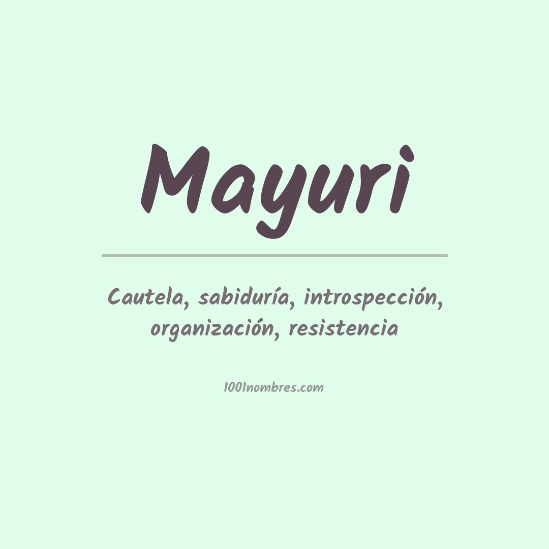 Significado del nombre Mayuri