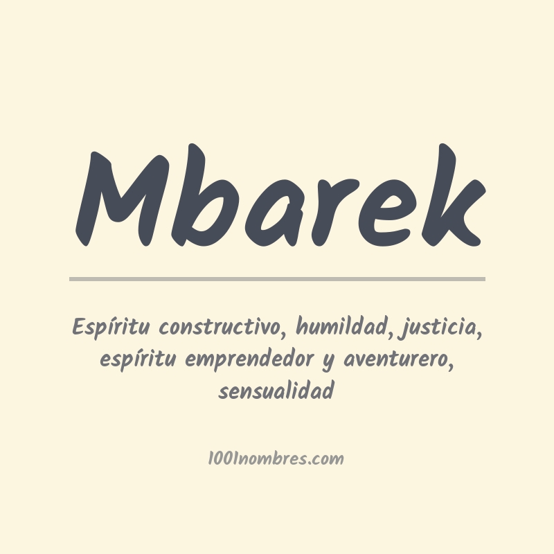 Significado del nombre Mbarek Significado del nombre Mbarek