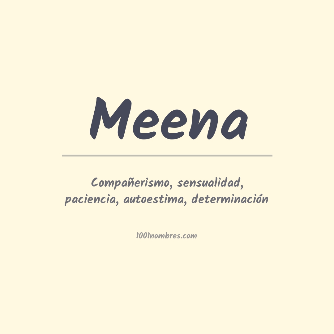 Significado del nombre Meena Significado del nombre Meena