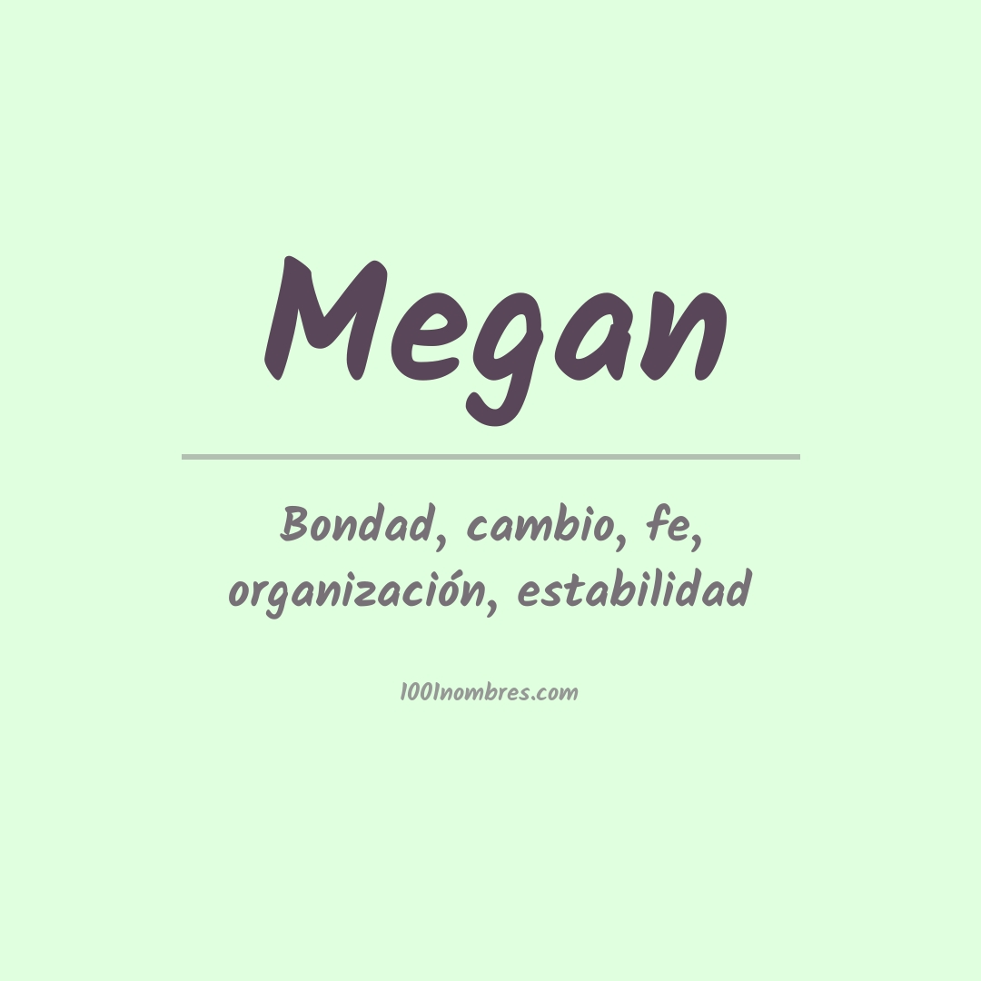 Significado del nombre Megan