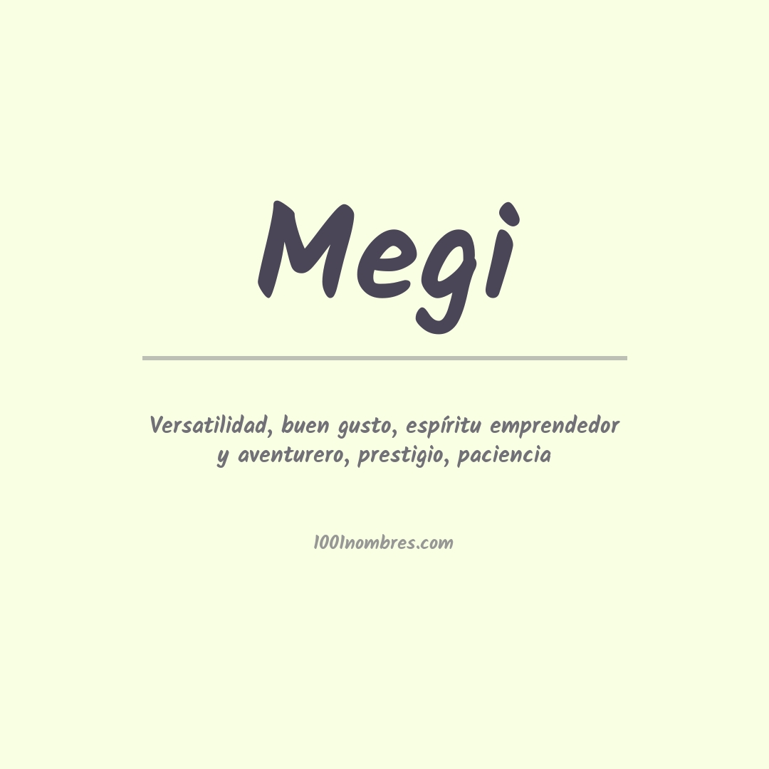 Significado del nombre Megi