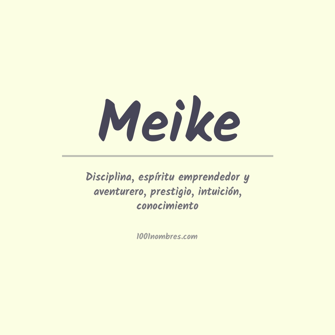 Significado del nombre Meike