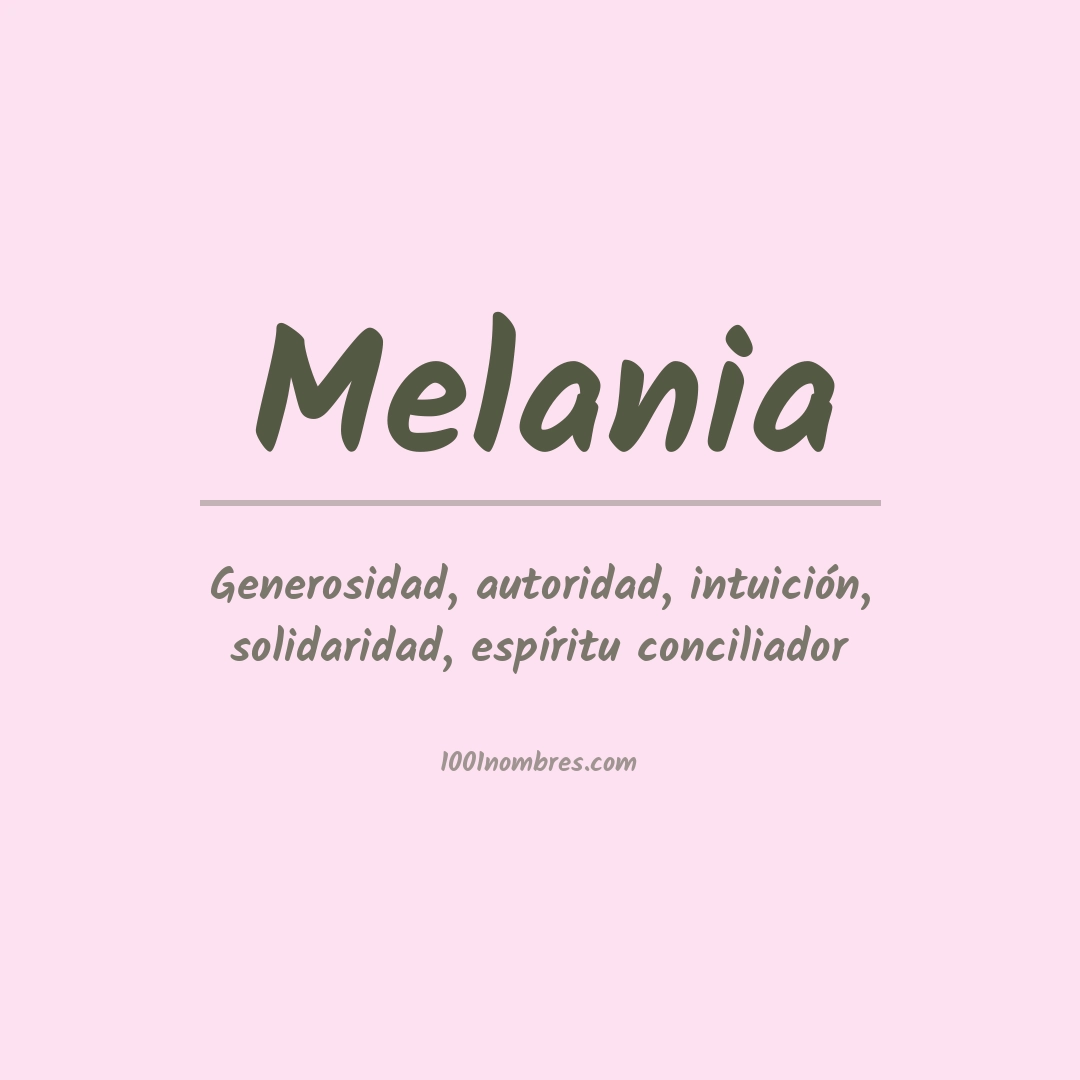 Significado del nombre Melania
