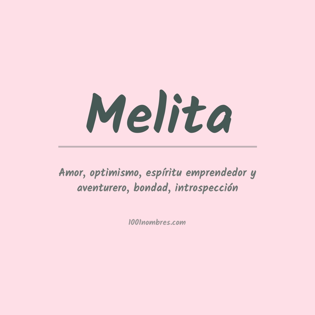 Significado del nombre Melita