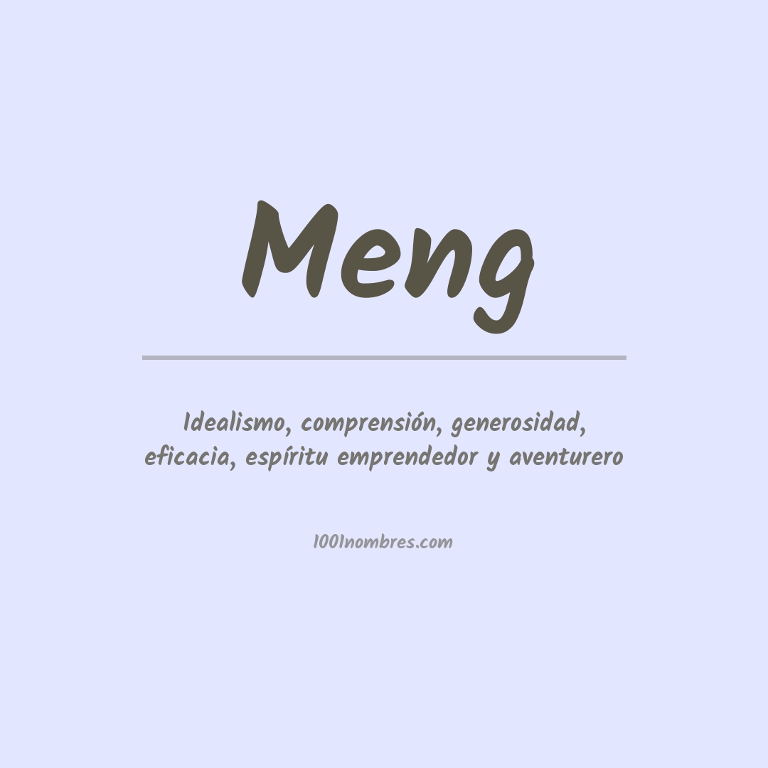 Significado del nombre Meng