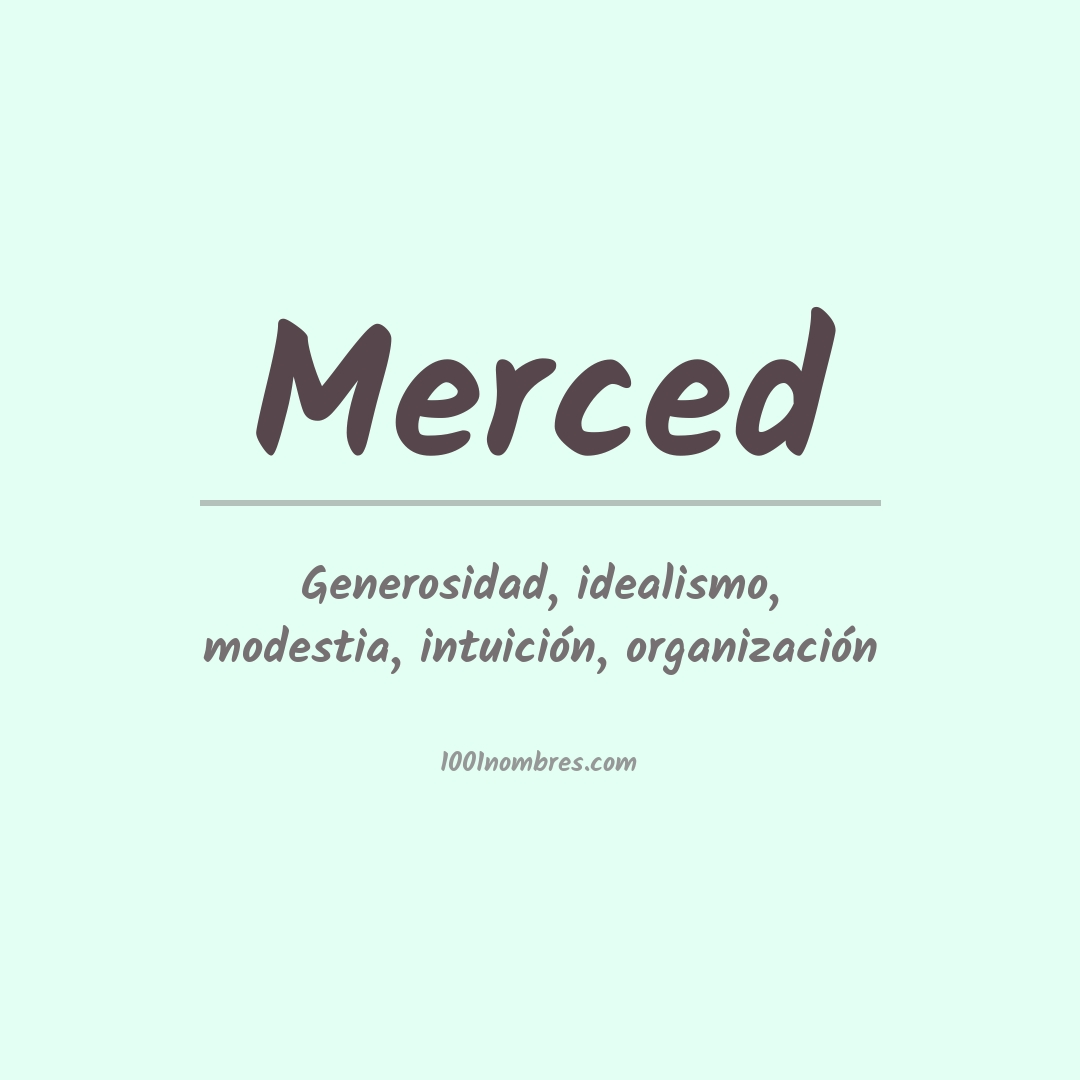 Significado del nombre Merced
