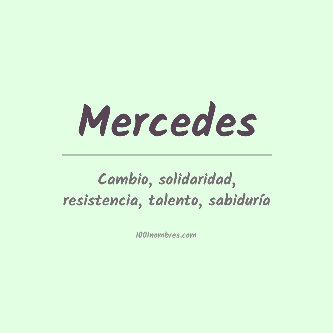 Significado del nombre Mercedes