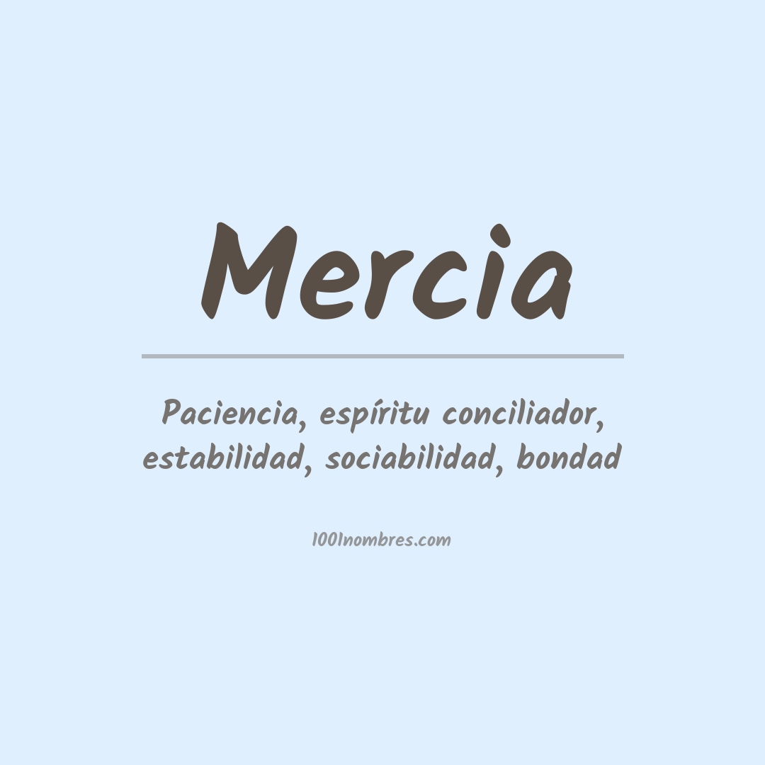 Significado del nombre Mercia