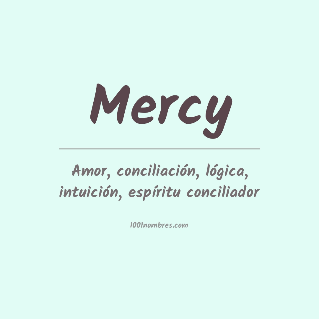 Significado del nombre Mercy