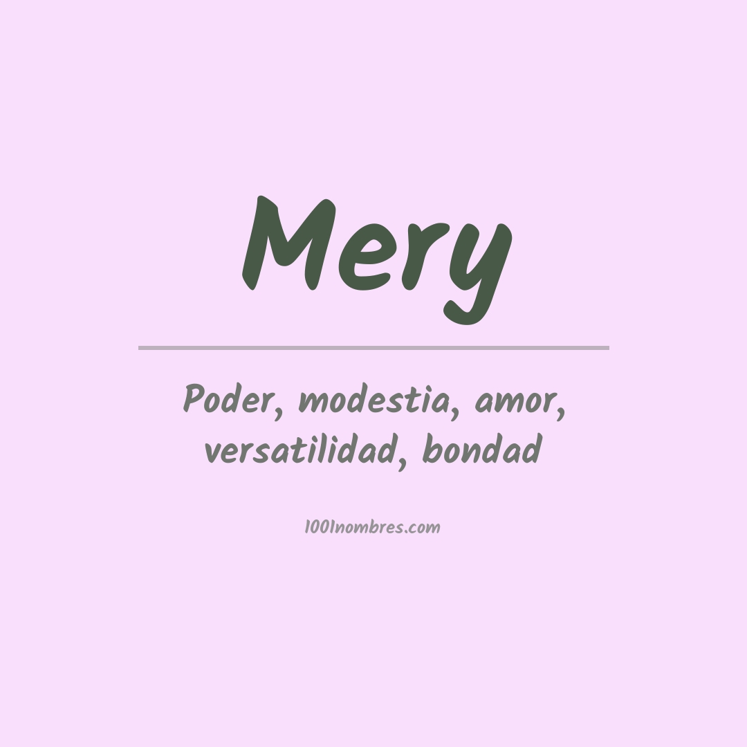 Significado del nombre Mery