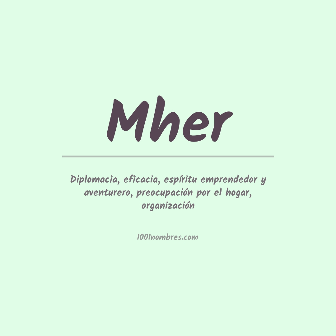 Significado del nombre Mher