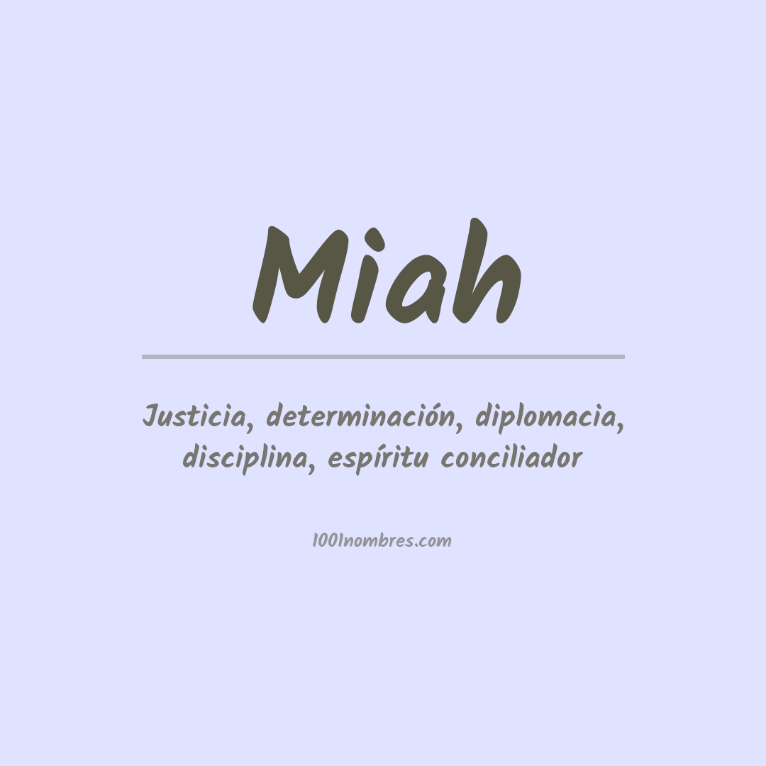 Significado del nombre Miah