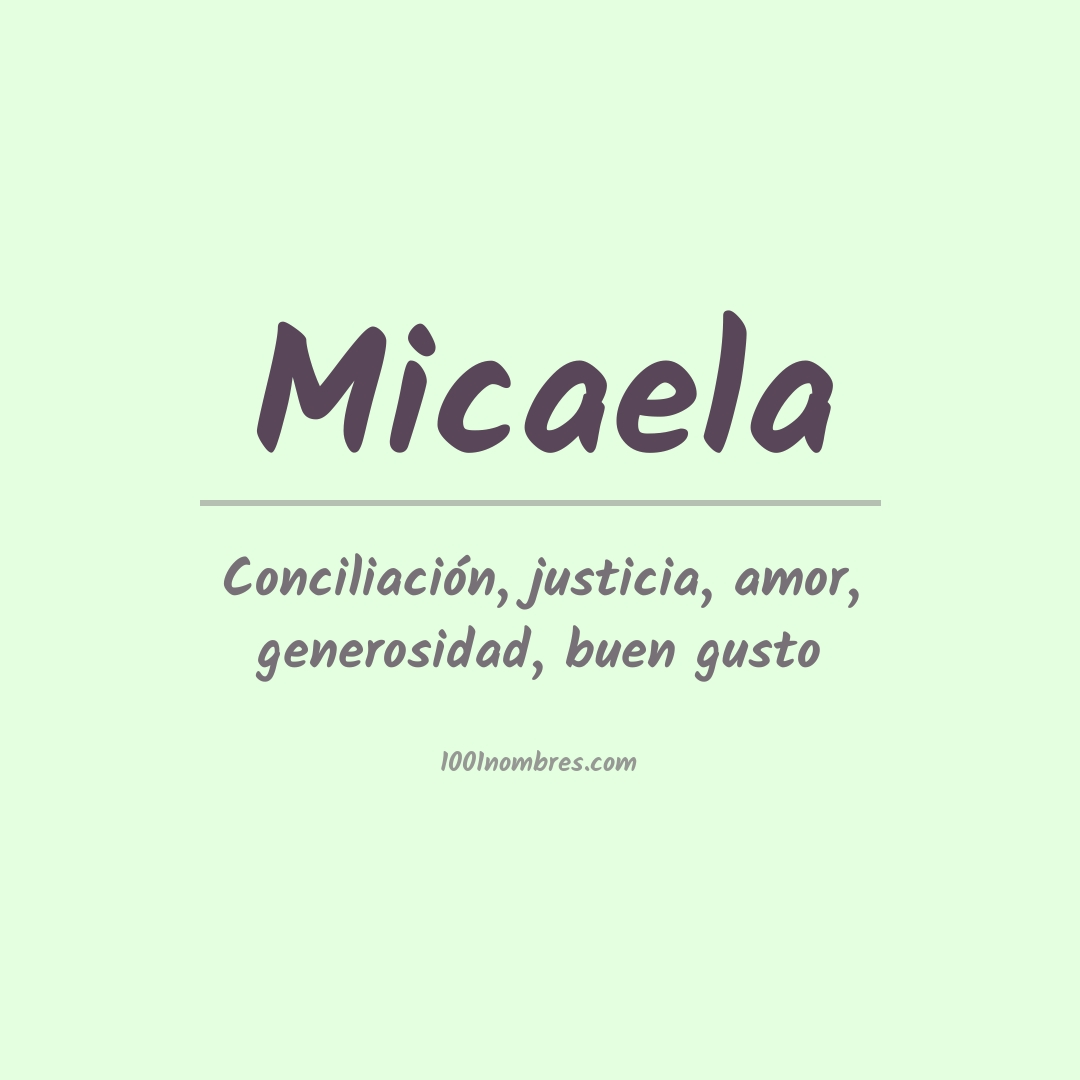 Significado del nombre Micaela