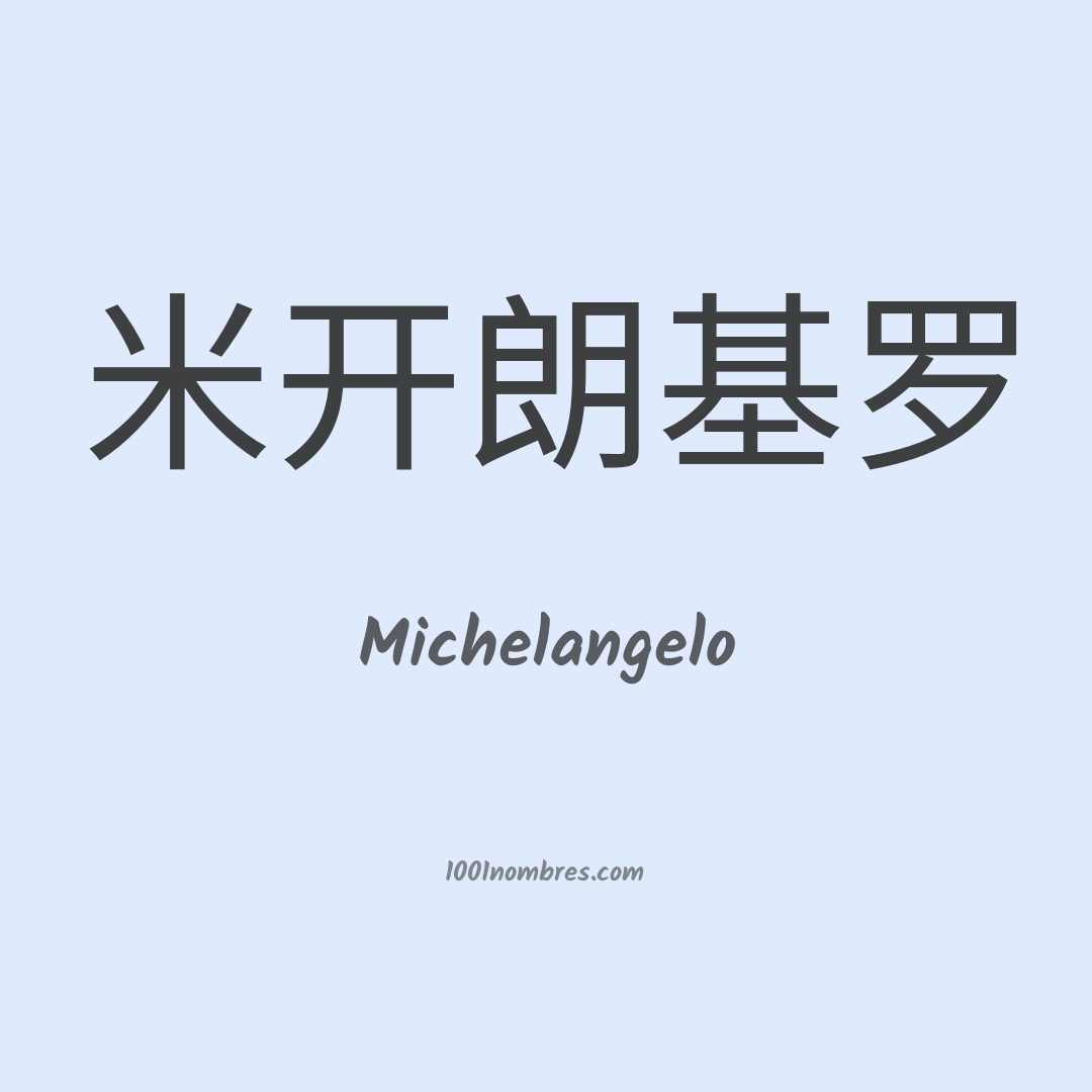 Michelangelo en chino Michelangelo en chino