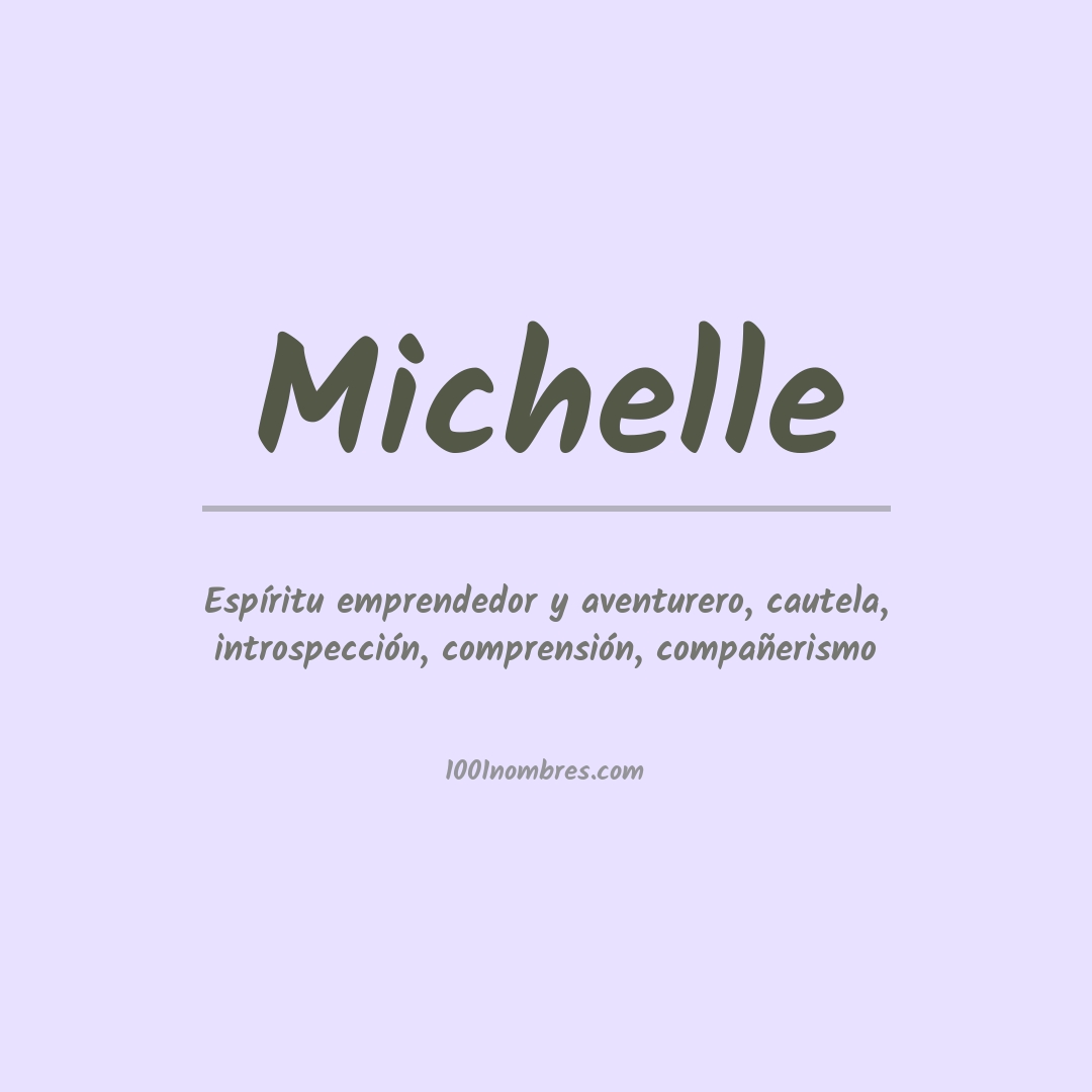 Significado del nombre Michelle