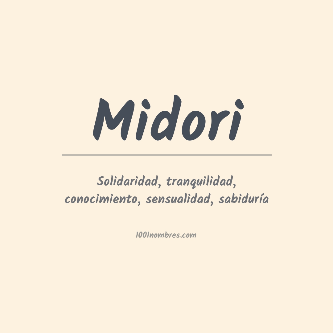 Significado del nombre Midori