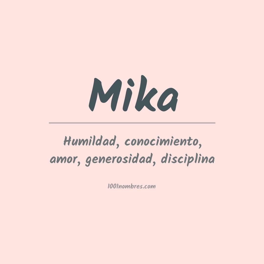 Significado del nombre Mika