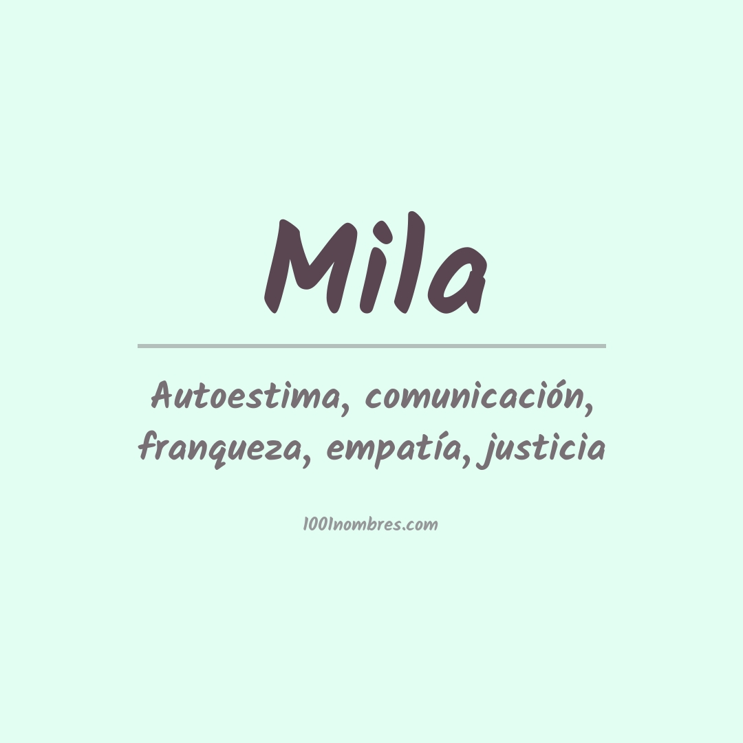 Significado del nombre Mila
