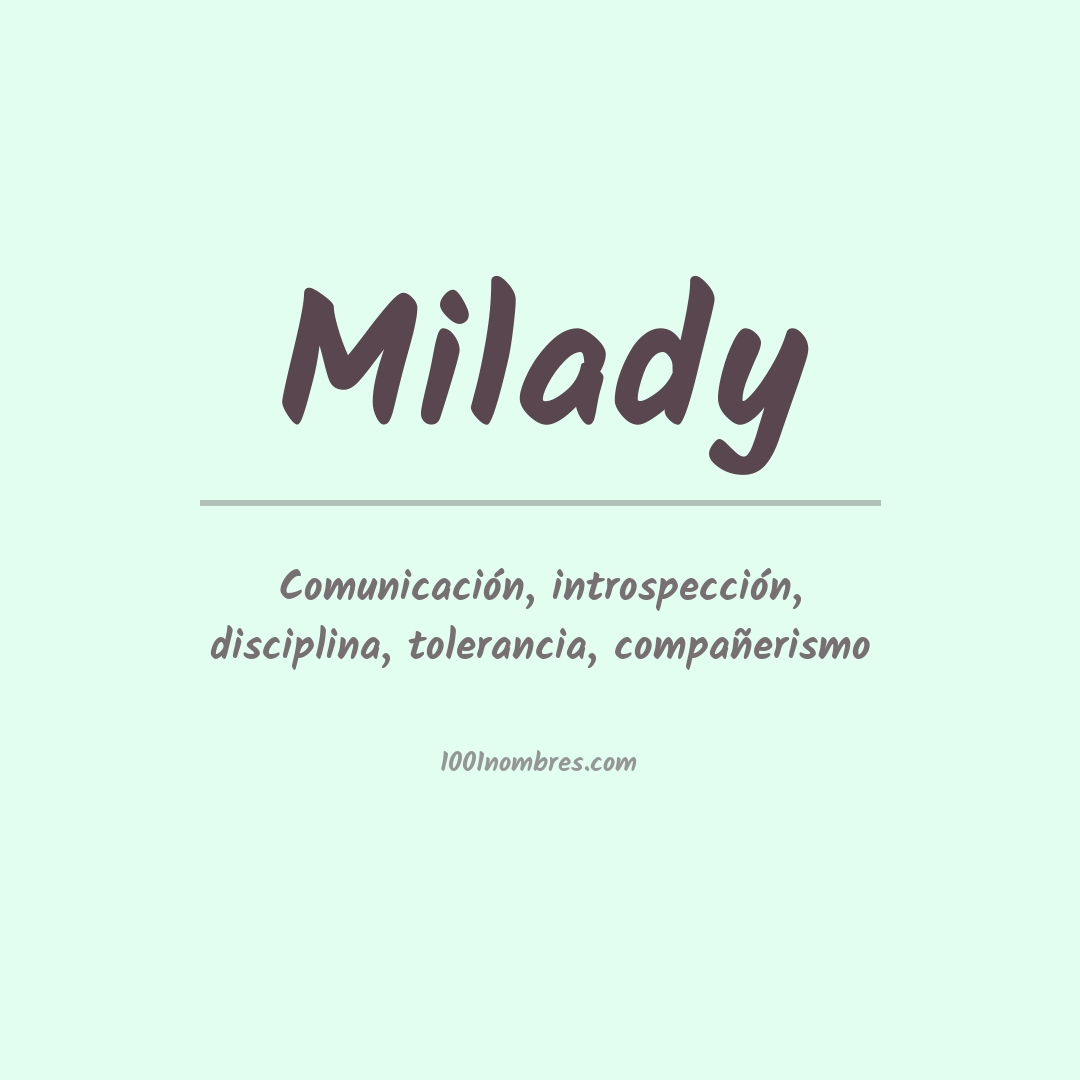 Significado del nombre Milady