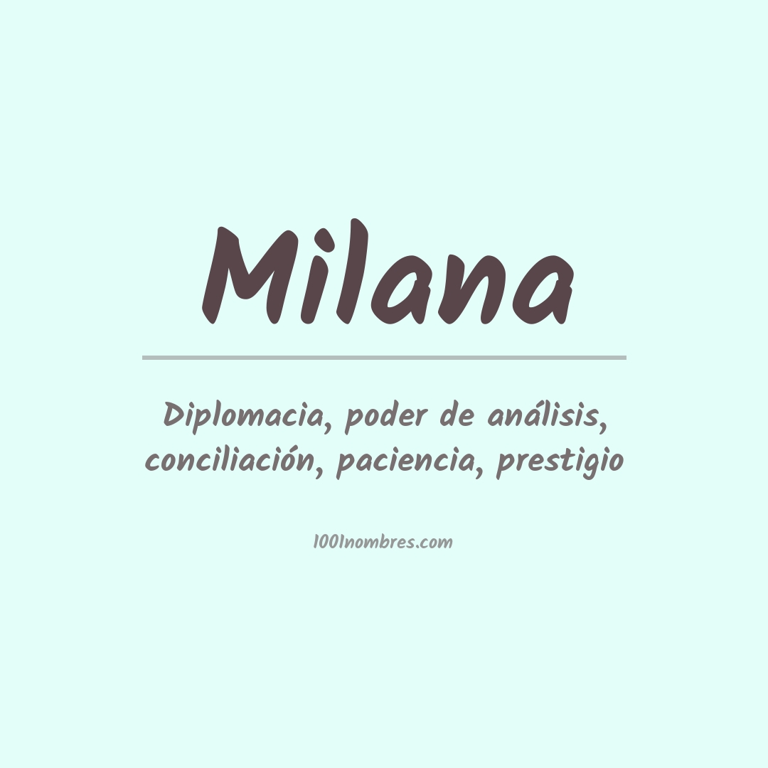 Significado del nombre Milana