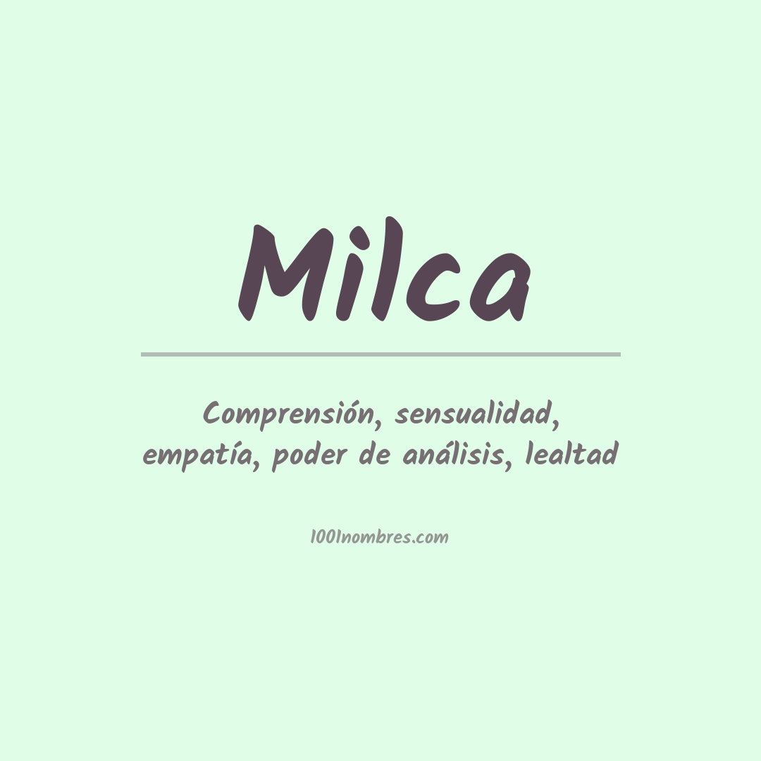 Significado del nombre Milca