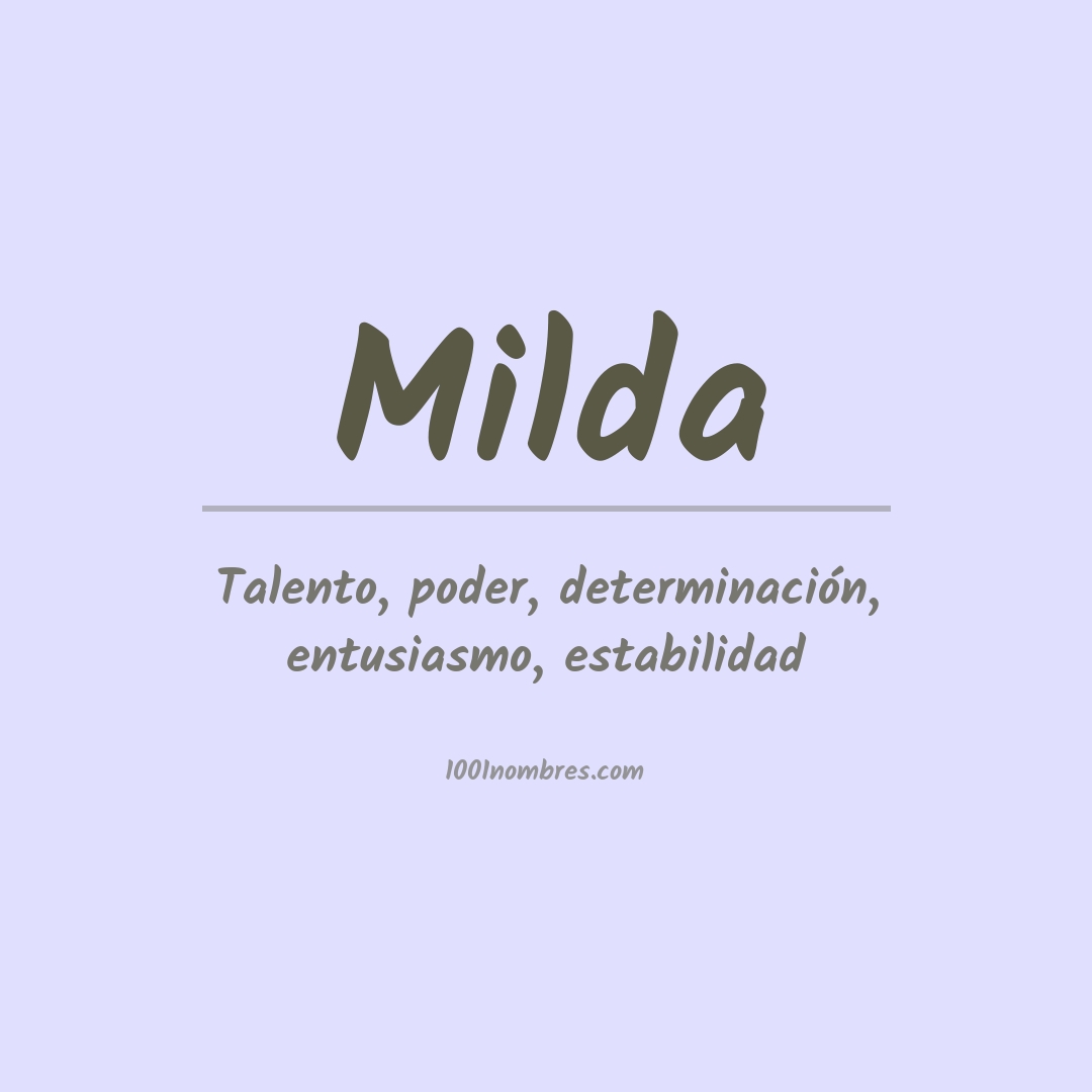 Significado del nombre Milda Significado del nombre Milda