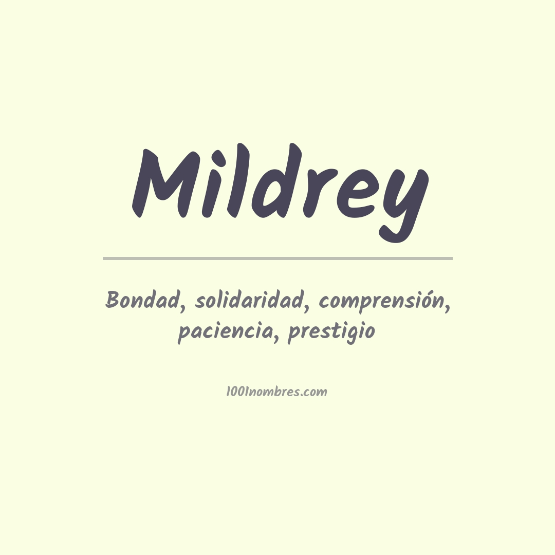 Significado del nombre Mildrey