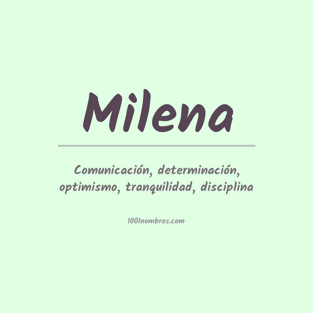 Significado del nombre Milena