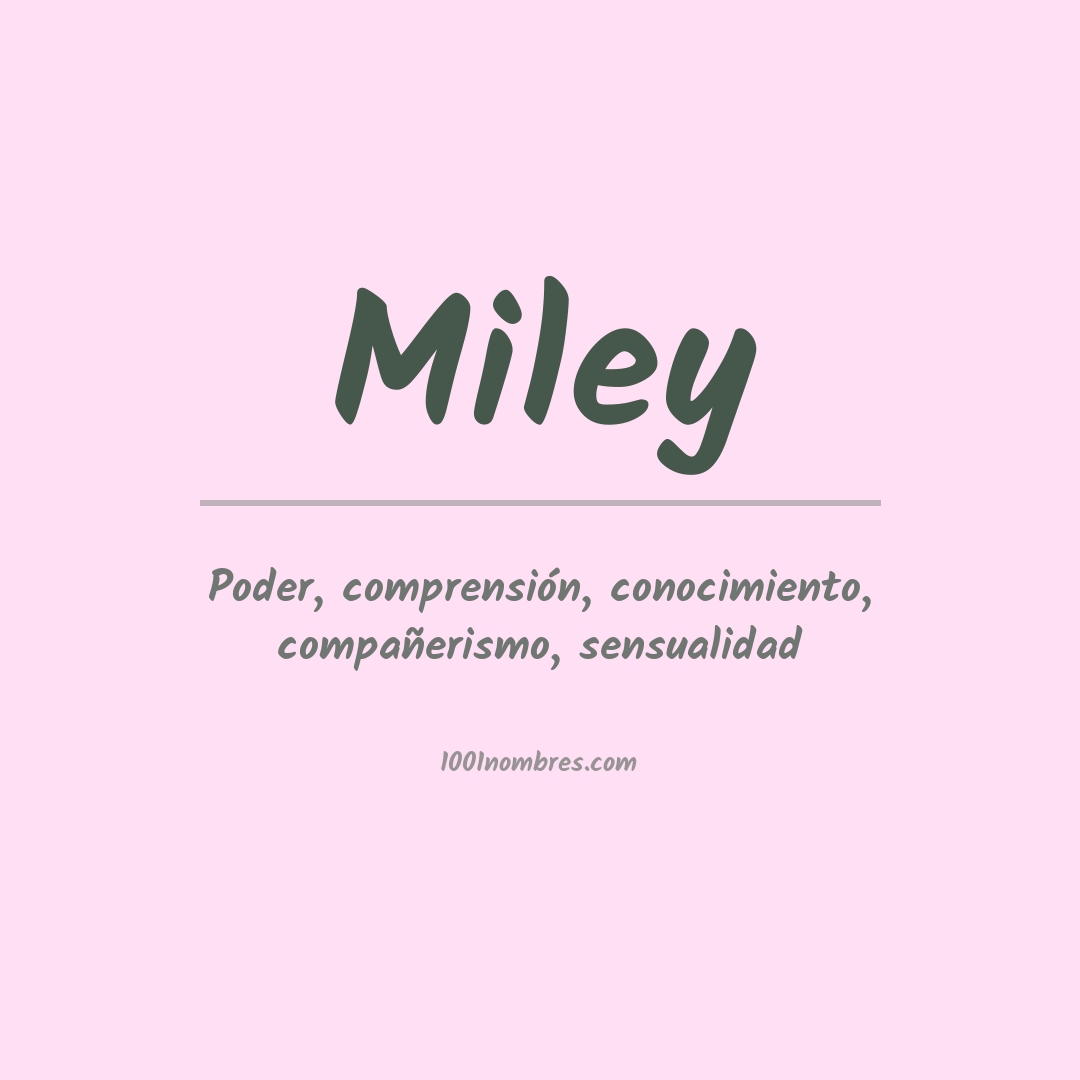 Significado del nombre Miley