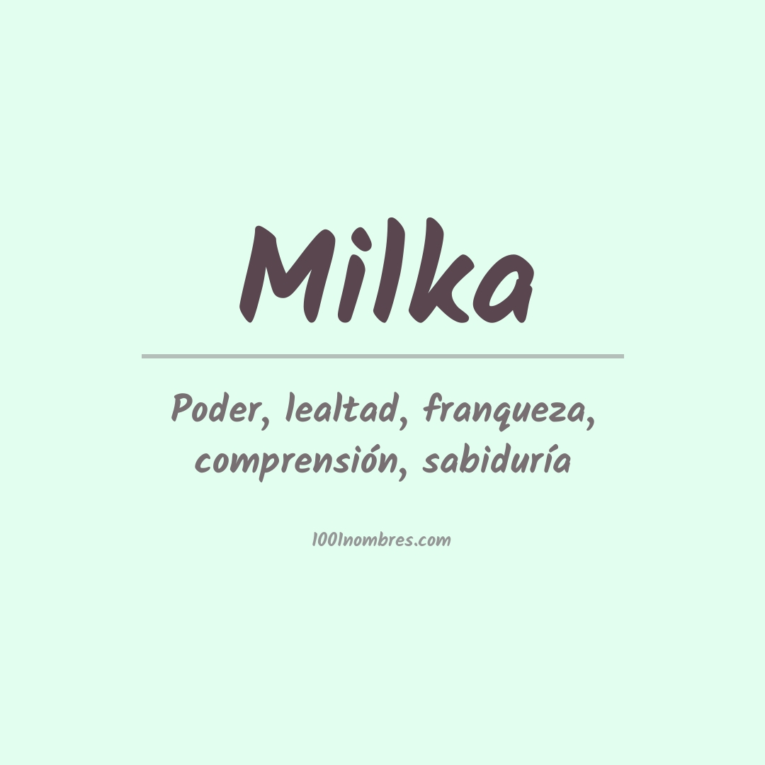 Significado del nombre Milka