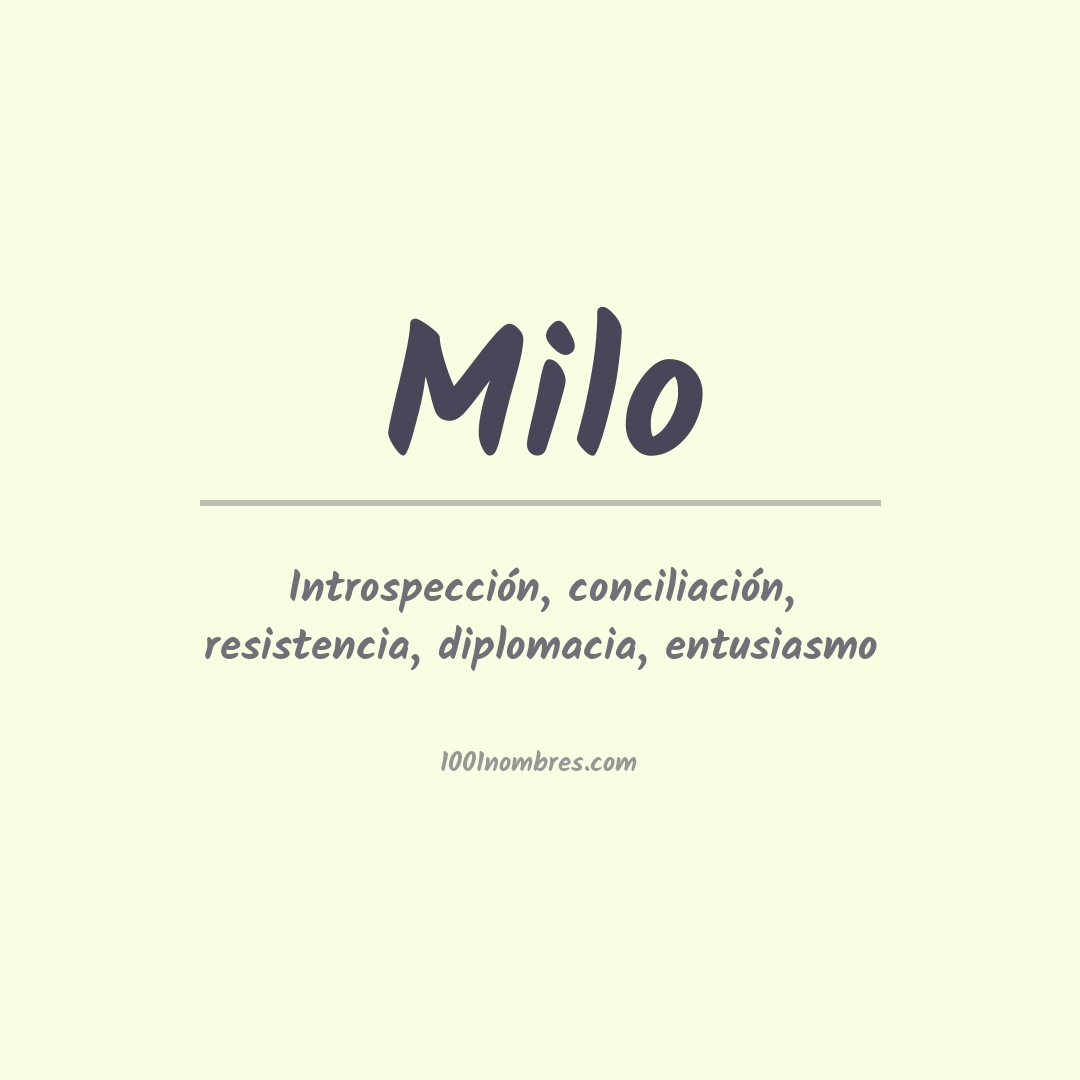 Significado del nombre Milo