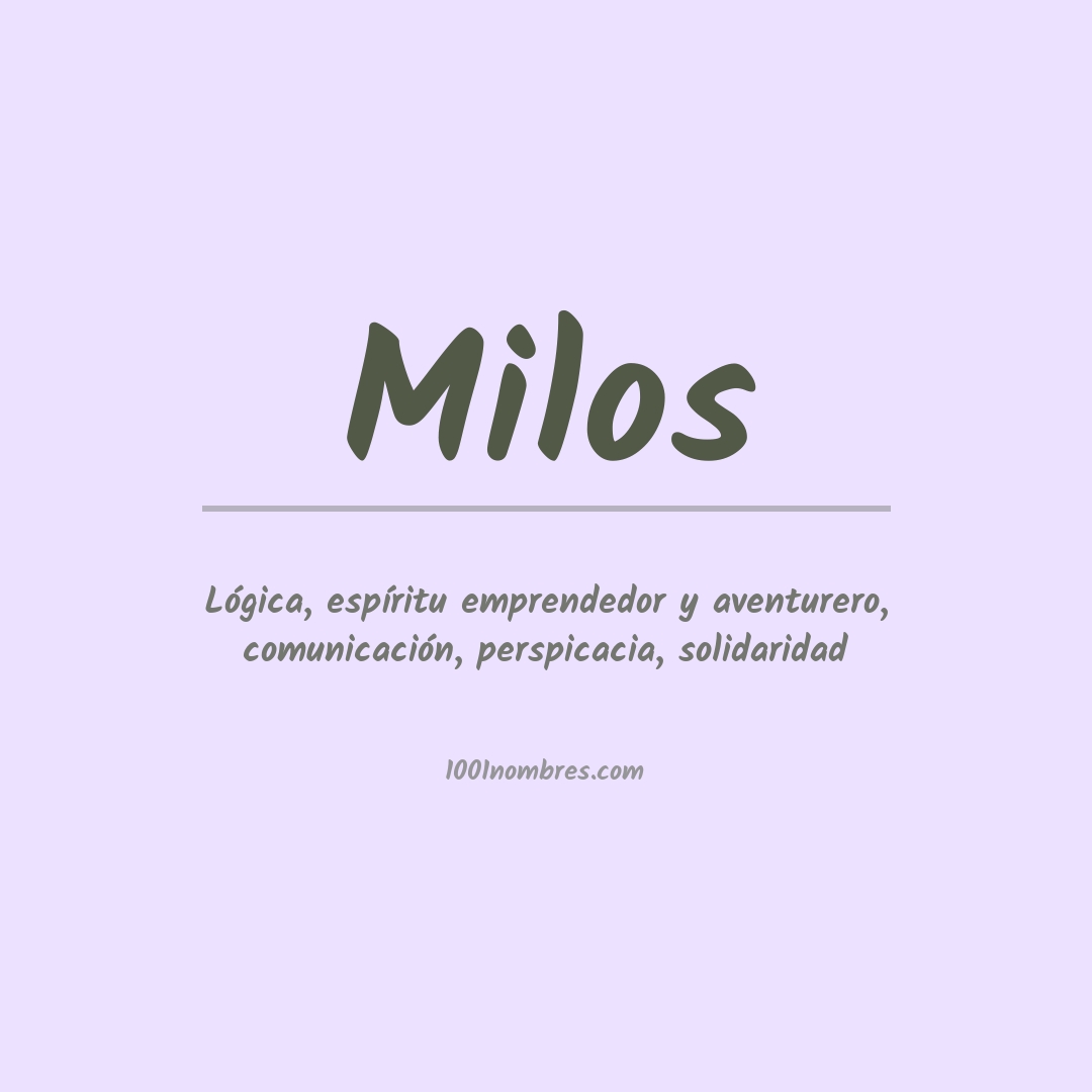 Significado del nombre Milos