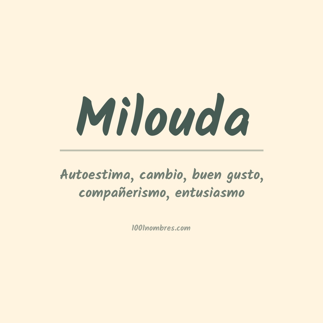 Significado del nombre Milouda Significado del nombre Milouda