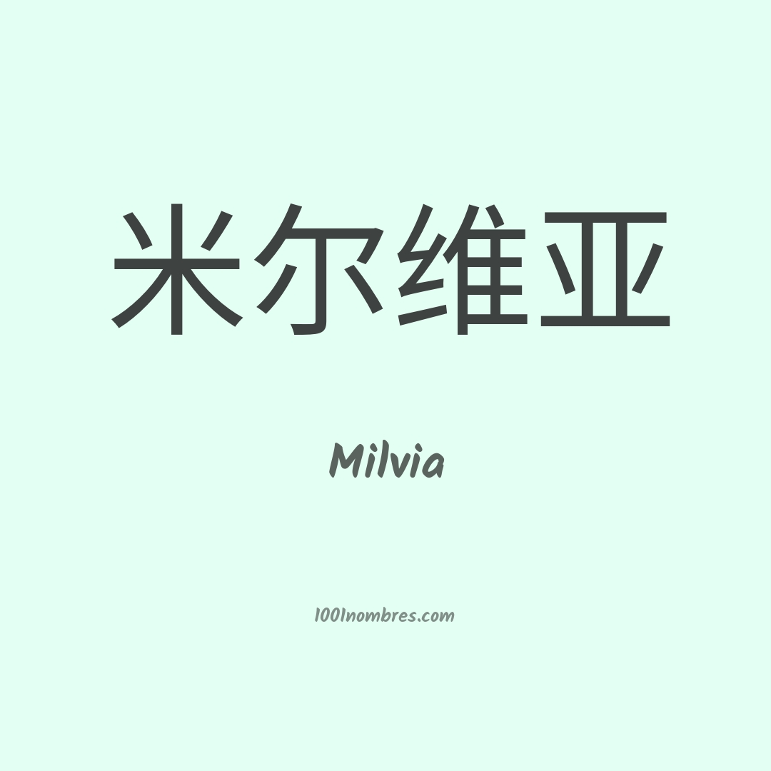 Milvia en chino