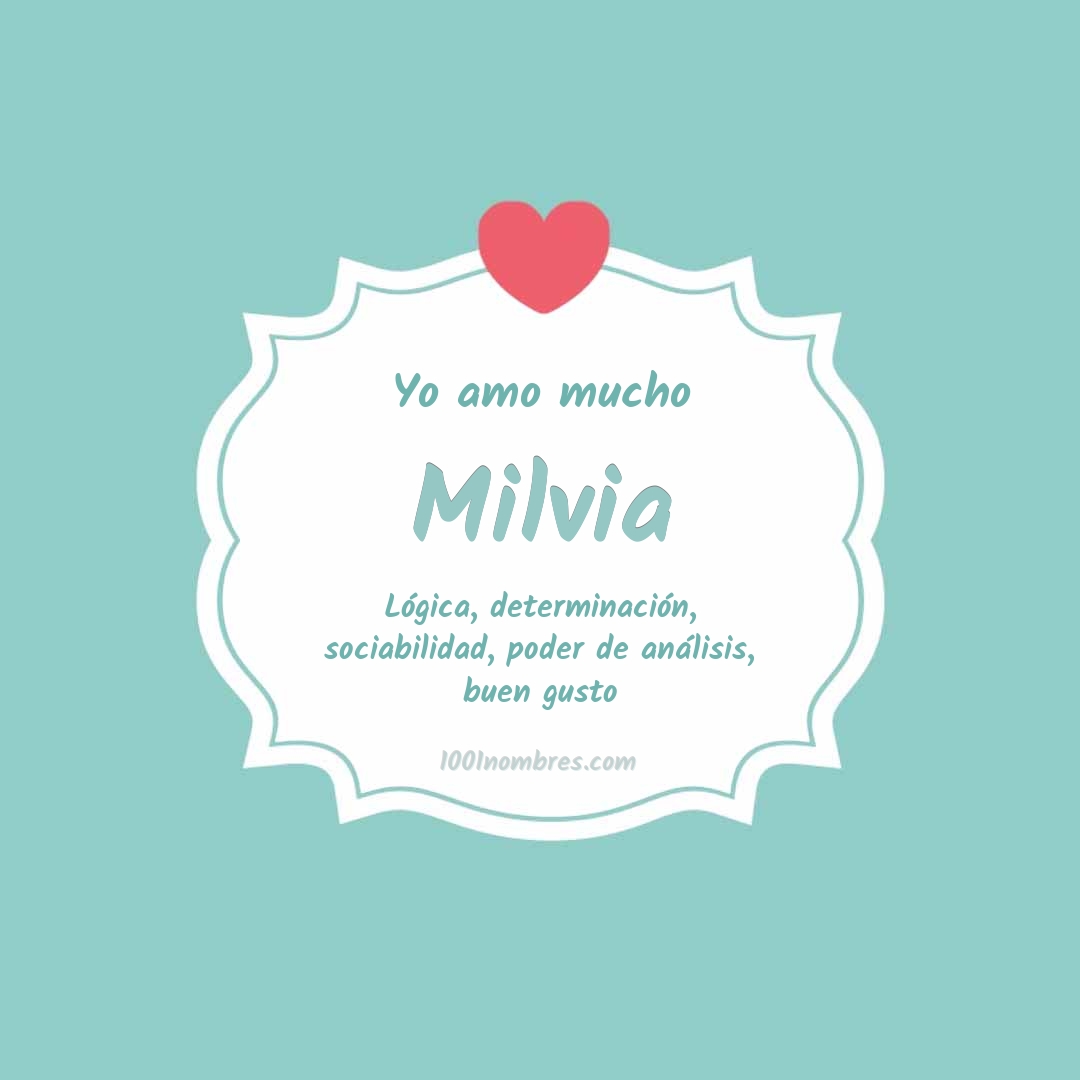 Yo amo mucho Milvia