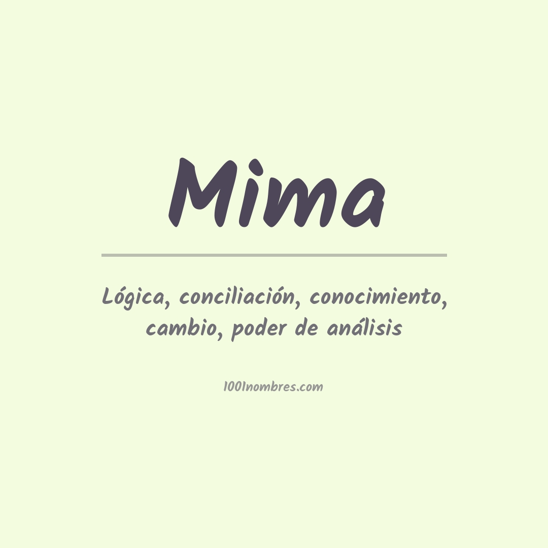 Significado del nombre Mima