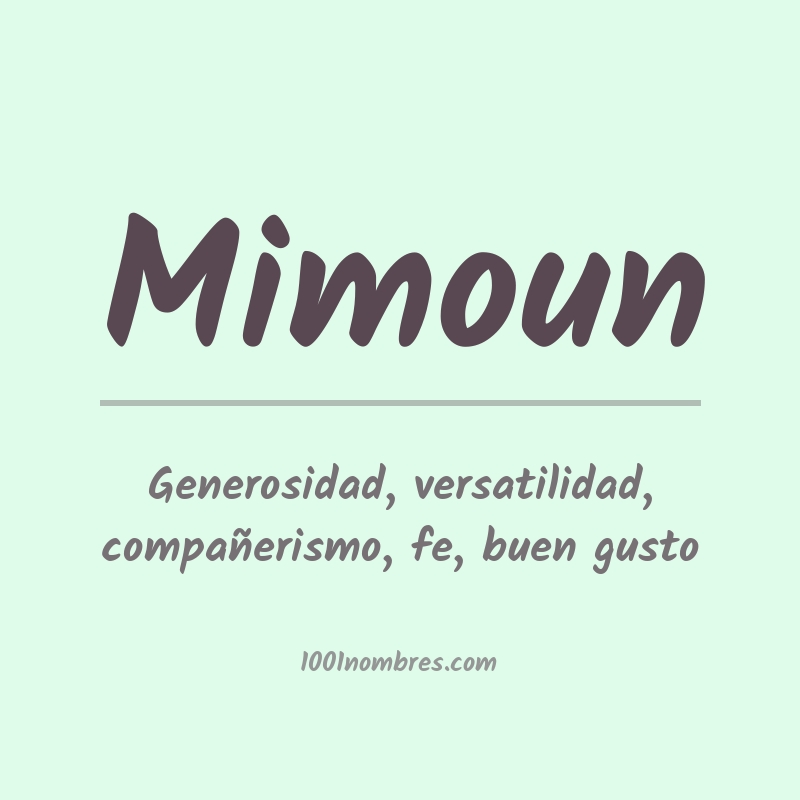 Significado del nombre Mimoun Significado del nombre Mimoun