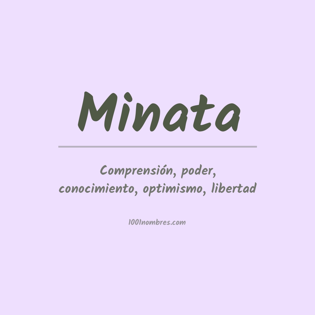 Significado del nombre Minata Significado del nombre Minata