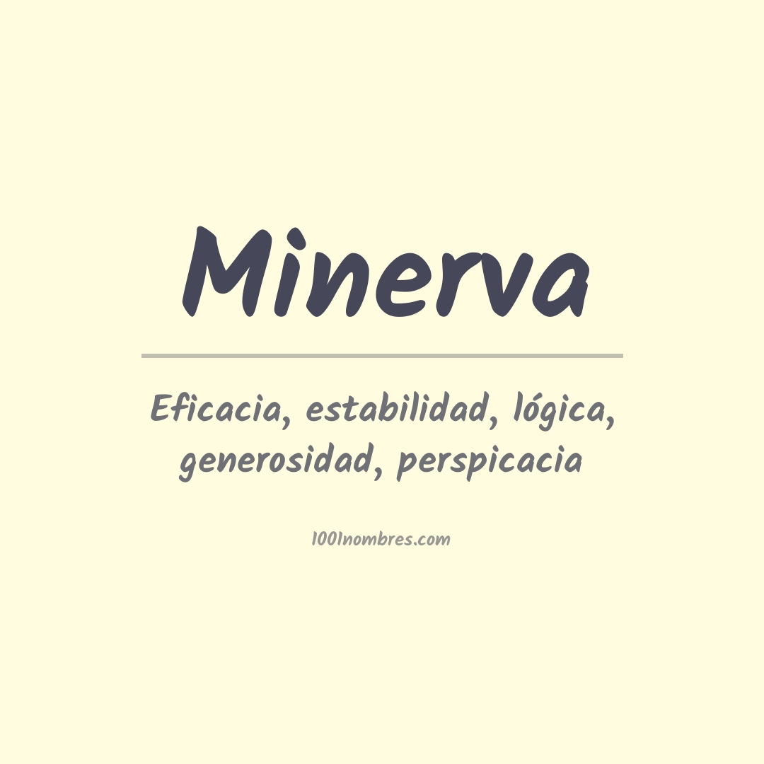 Significado del nombre Minerva