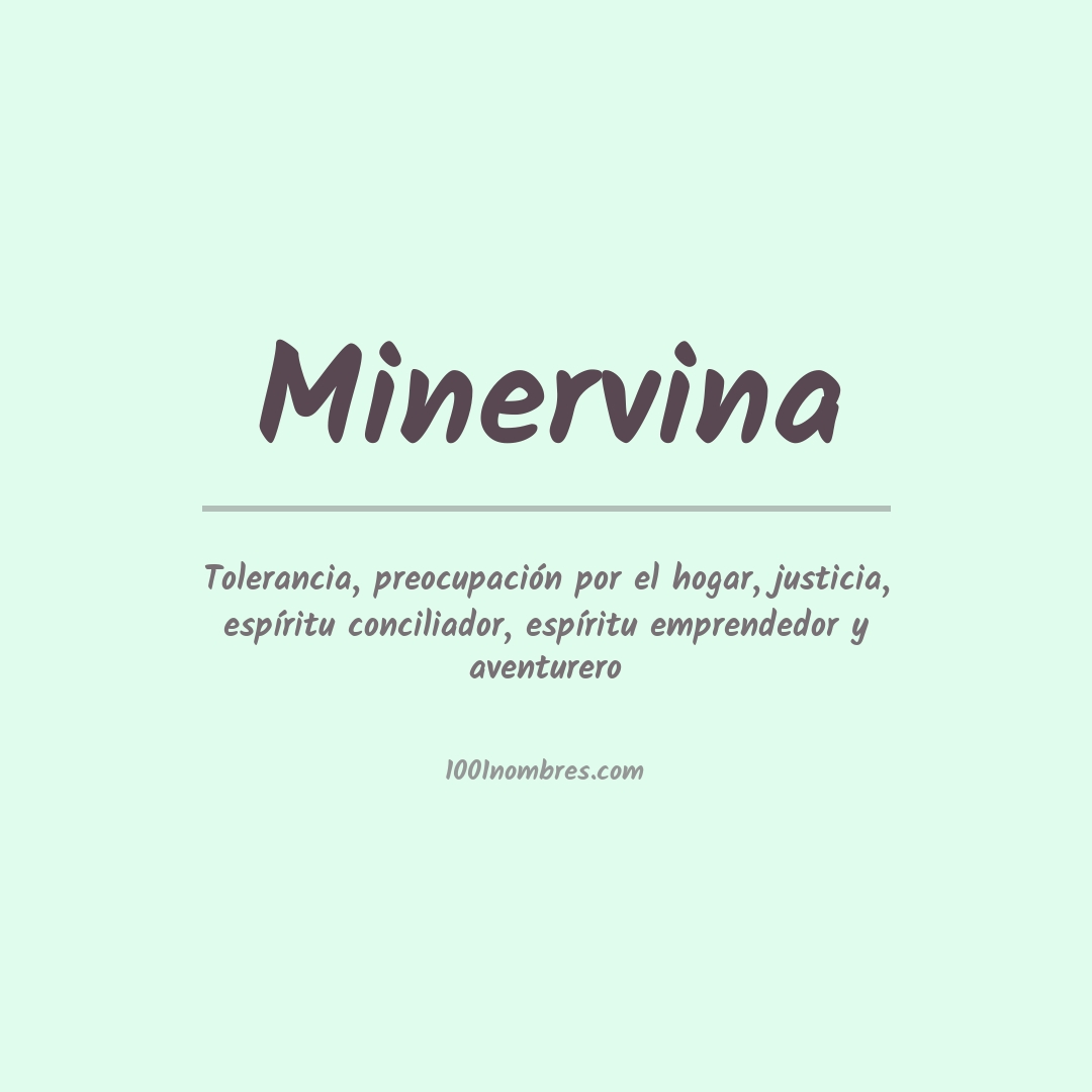 Significado del nombre Minervina