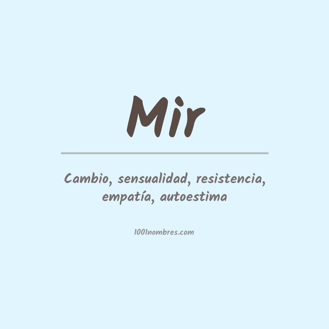 Significado del nombre Mir