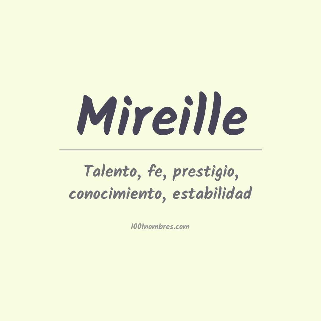 Significado del nombre Mireille