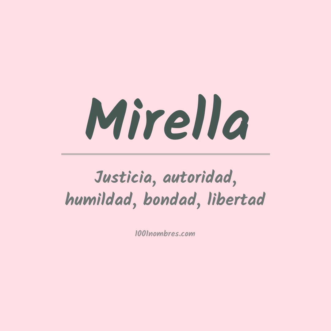 Significado del nombre Mirella