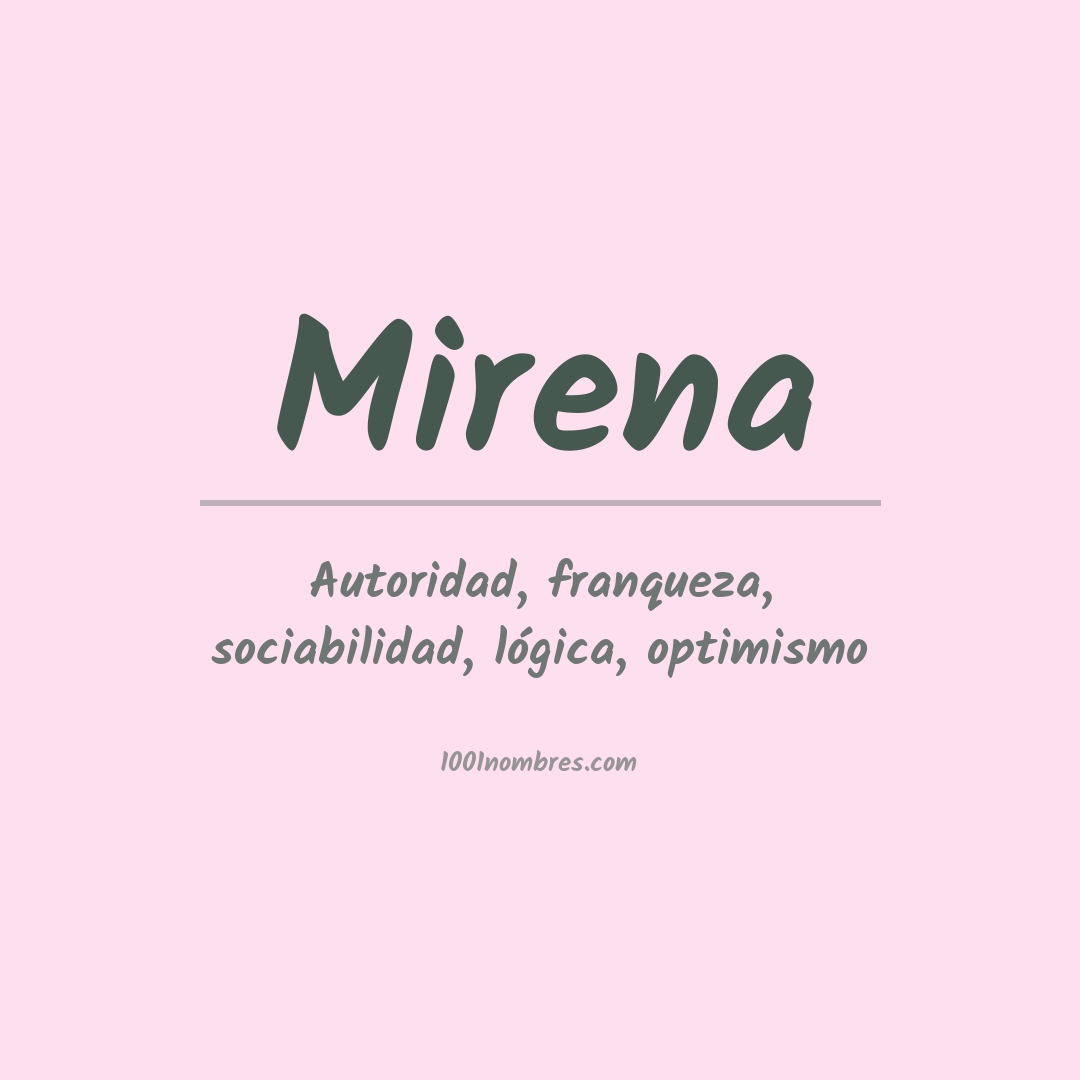 Significado del nombre Mirena