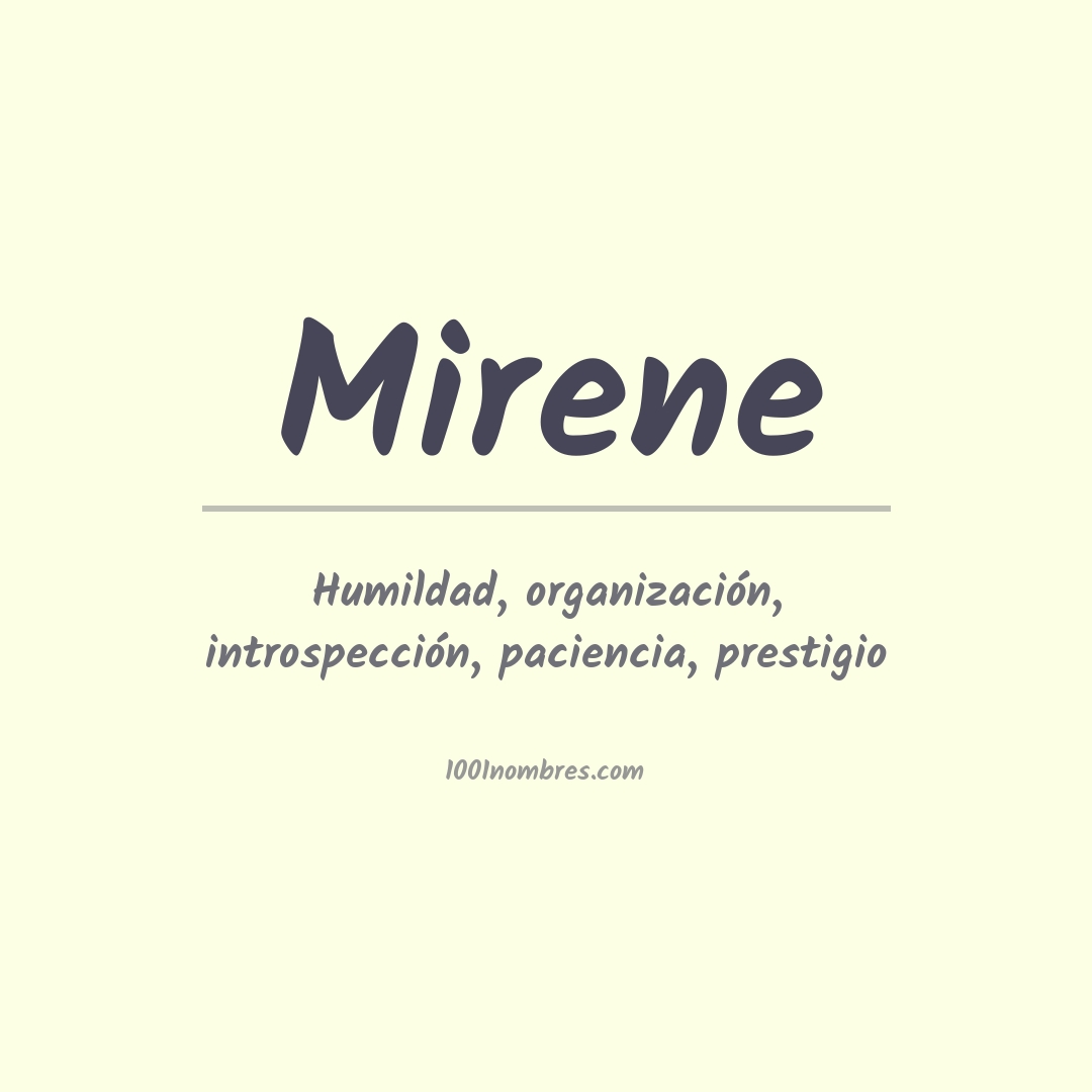 Significado del nombre Mirene
