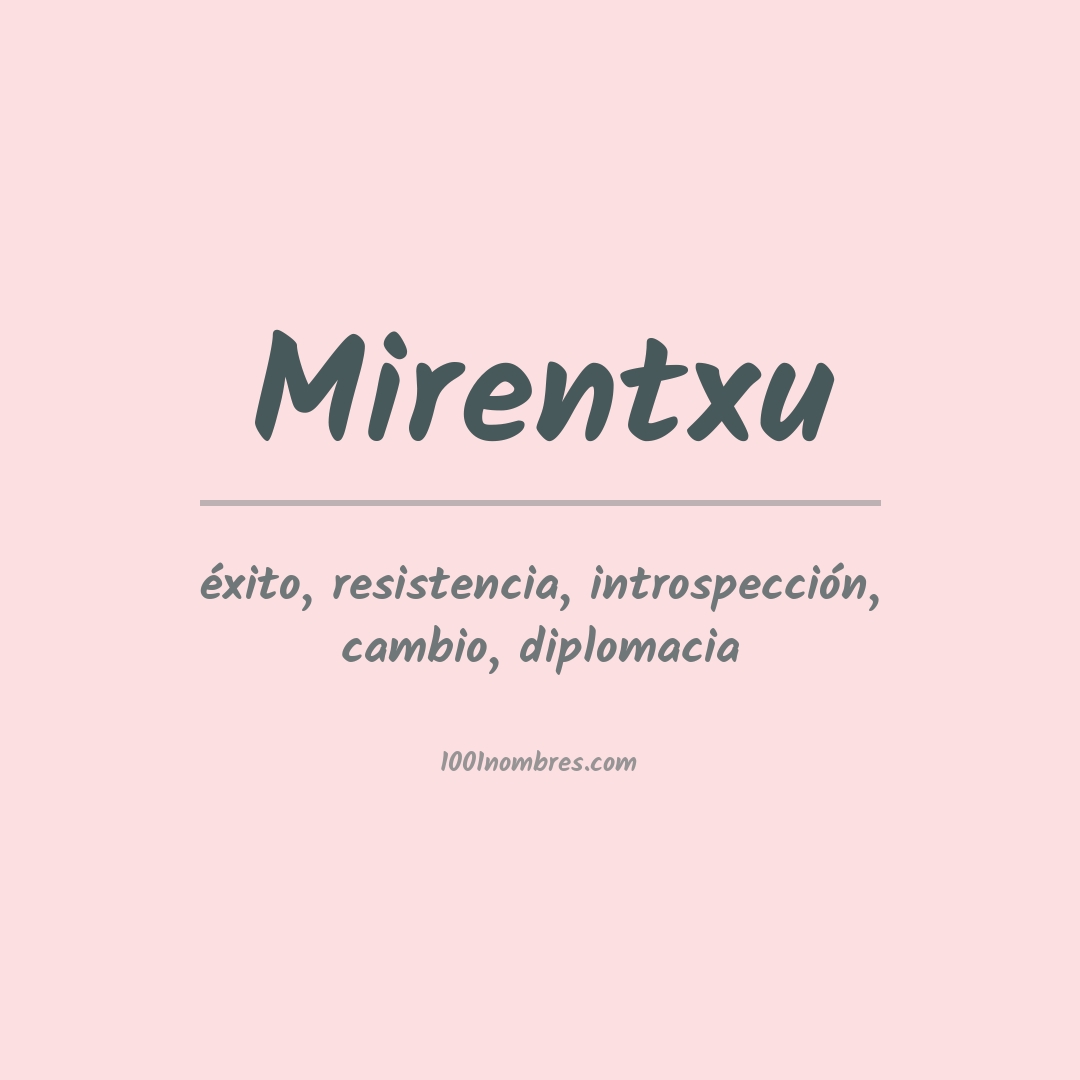 Significado del nombre Mirentxu Significado del nombre Mirentxu