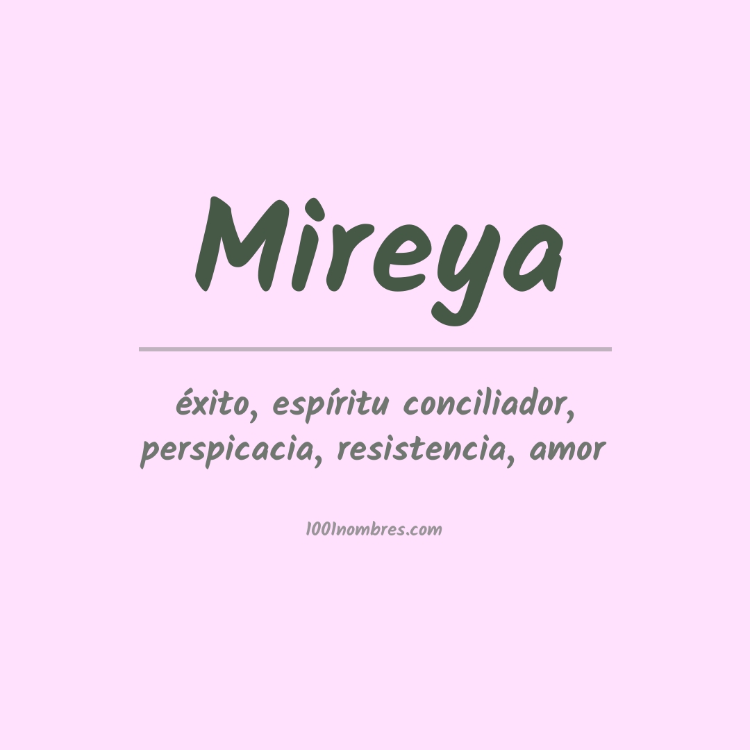 Significado del nombre Mireya