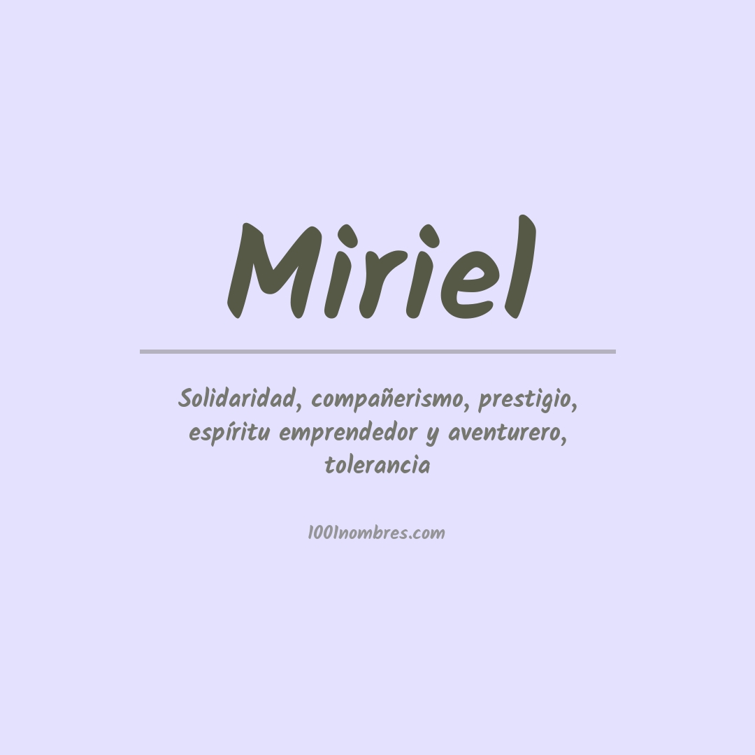 Significado del nombre Miriel