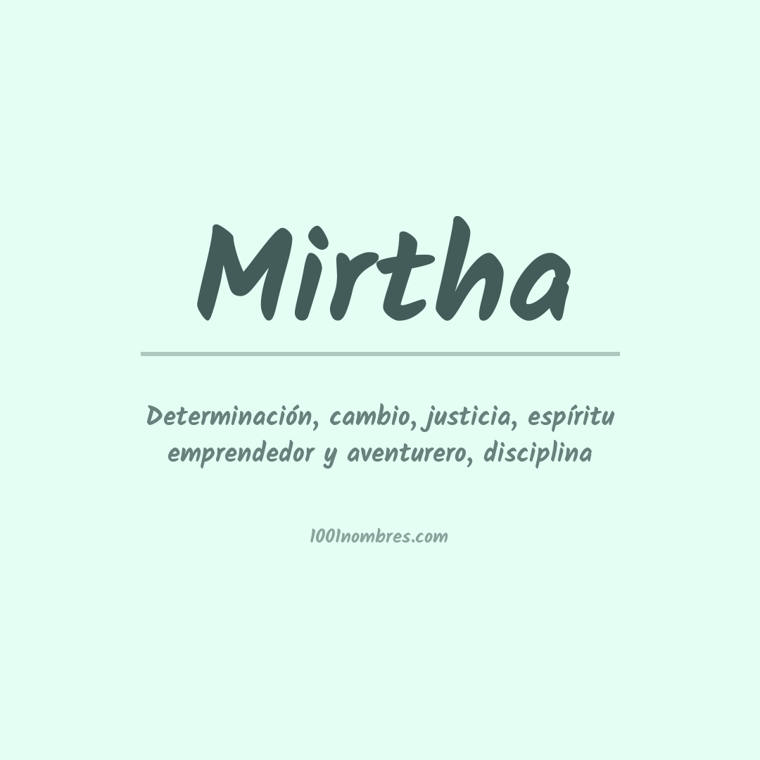 Significado del nombre Mirtha