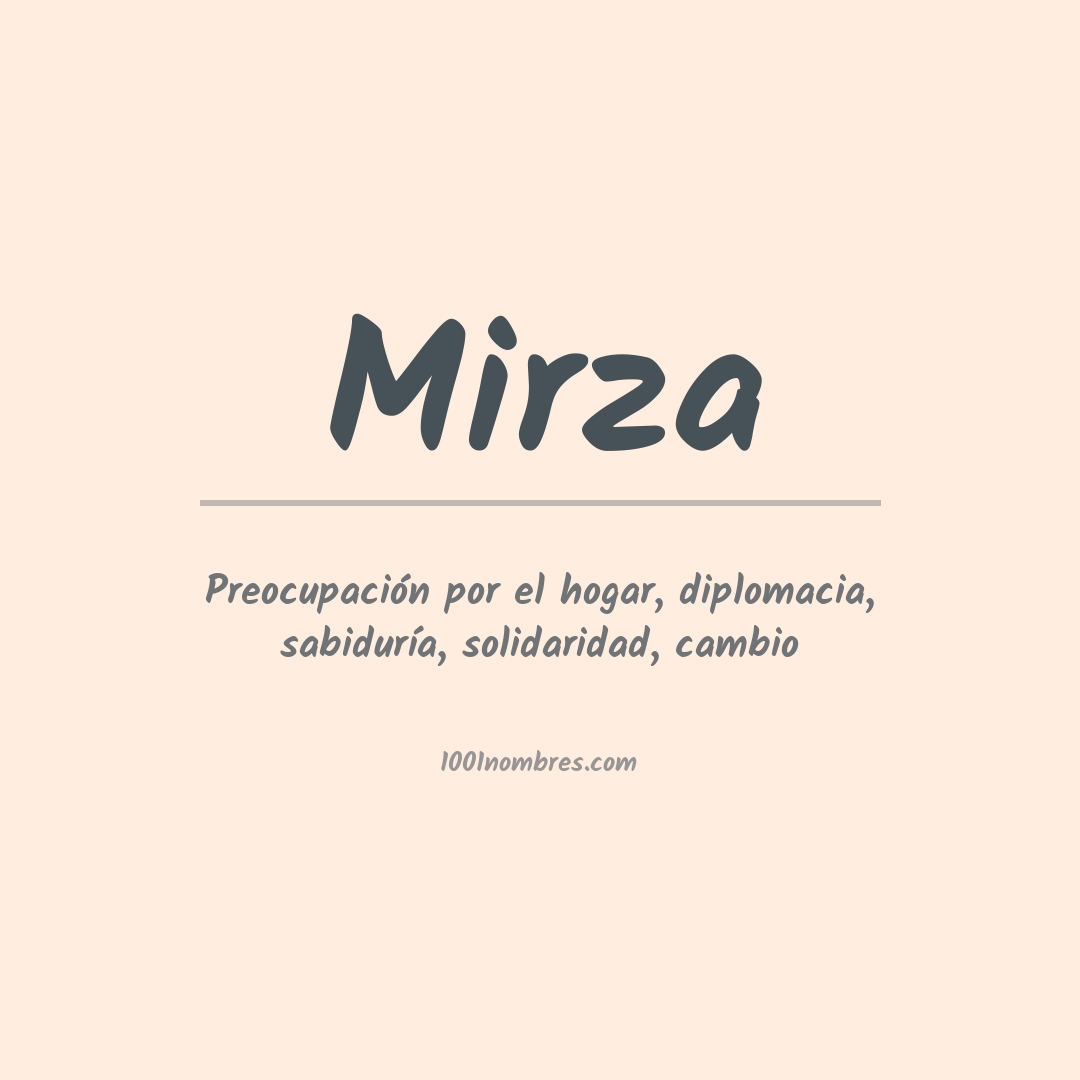 Significado del nombre Mirza